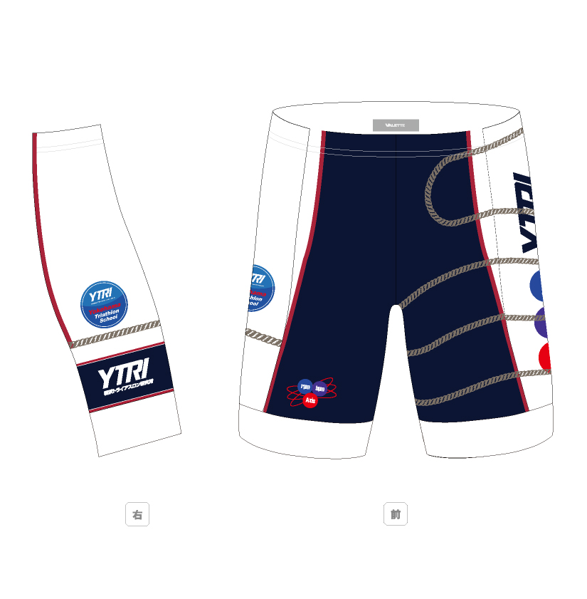 【VALETTE/バレット】YTRIトライショーツ　マリーン【横浜トライアスロン研究所】オフィシャルウェアの画像