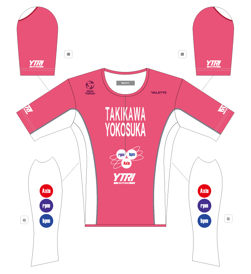 YTRI 半袖トライアスロンジャージ　ユニフローラル【横浜トライアスロン研究所 オフィシャルウェア】の画像