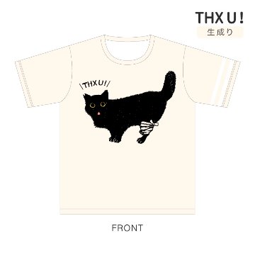猫ちゃん支援Tシャツ - THX U! -画像