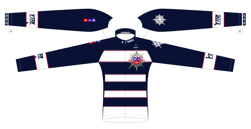 YTRI オフィシャル長袖ジャージ【横浜トライアスロン研究所 オフィシャルウェア】の画像