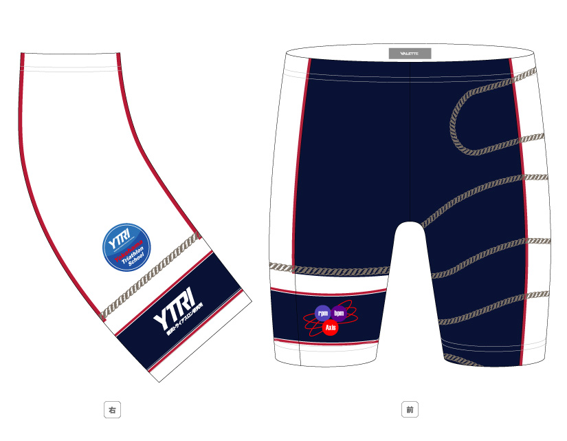 YTRI オフィシャルバイクパンツ 【横浜トライアスロン研究所 オフィシャルウェア】の画像