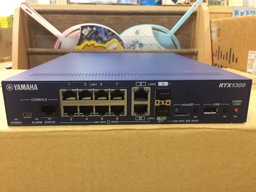 【中古】YAMAHA RTX1300 業務用ルーター 69000円 YAMAHA RTX1300 10ギガアクセスVPNルーター 買取実績