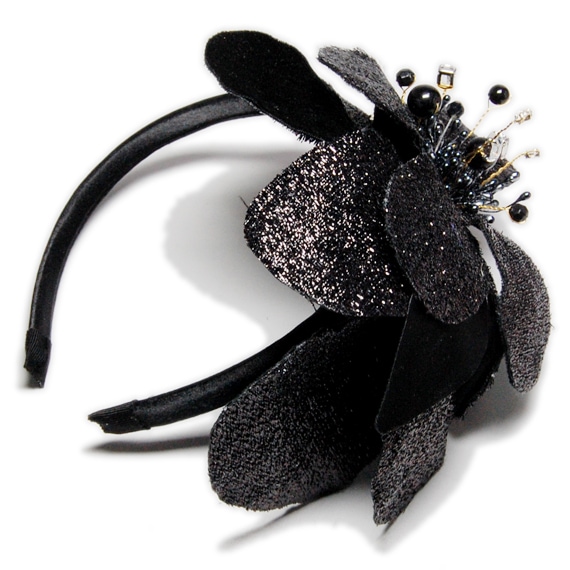 Black Shiny Flowersの画像