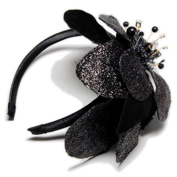 Black Shiny Flowersの画像