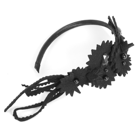 GIZAGIZA FLOWER / Hairband Blackの画像