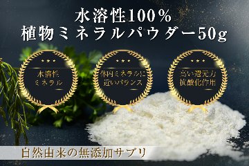 水溶性100％植物ミネラルパウダー 50g｜中山栄基先生開発の画像