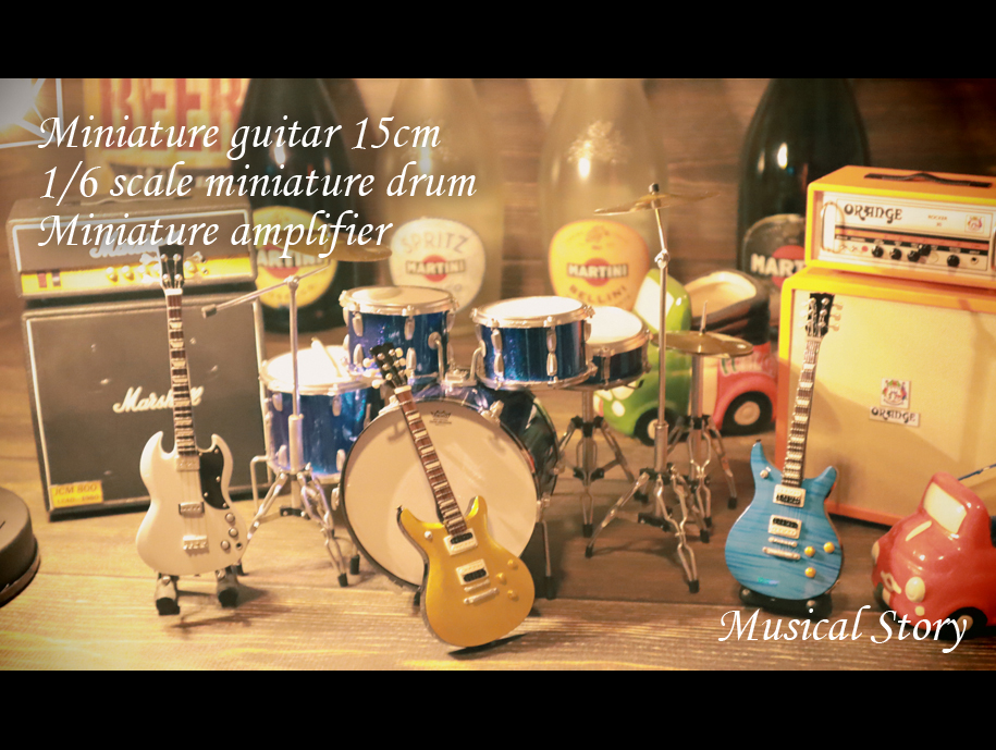 ミニチュア ギター 模型 フィギュア ドール アクセサリー 音楽 雑貨 インテリア