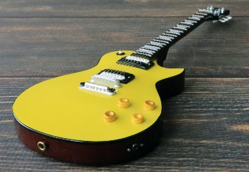 Musical Story Artist motif 1/4 ミニチュア 楽器 ギター Canary Yellow レスポールの画像