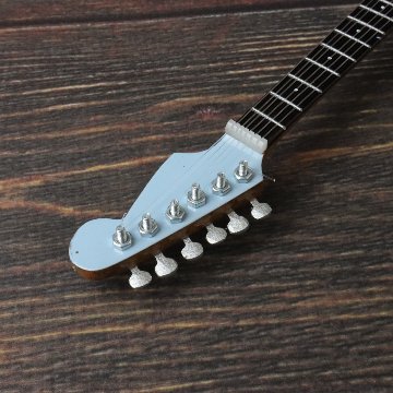 Musical Story 1/4 ミニチュア 楽器 ギター 1960 ストラトキャスター Relic Matching Head Sonic Blue画像