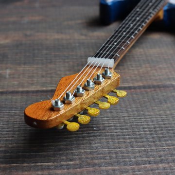 Musical Story 1/4 ミニチュア 楽器 ギター 60s ストラトキャスター アクアブルーの画像