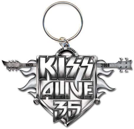 Kiss キッス ALIVE35 オフィシャル メタル キーホルダー画像
