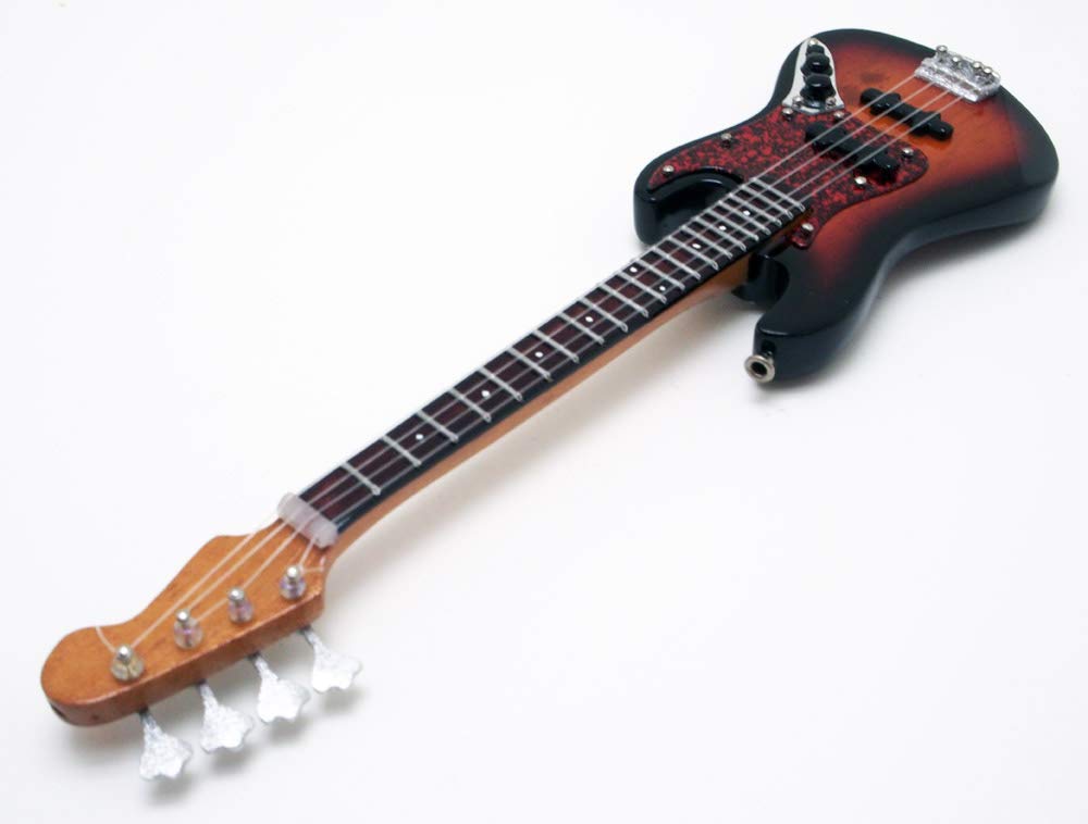  Musical Story 1/6 15cm ミニチュア ギター 楽器 ジャズ ベース サンバースト 画像