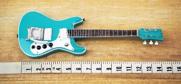 Musical Story 1/6 15cm ミニチュア ギター 楽器 モズライト グリーン 画像