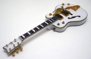 Musical Story 1/6 15cm ミニチュア ギター 楽器 ホワイト ファルコン画像