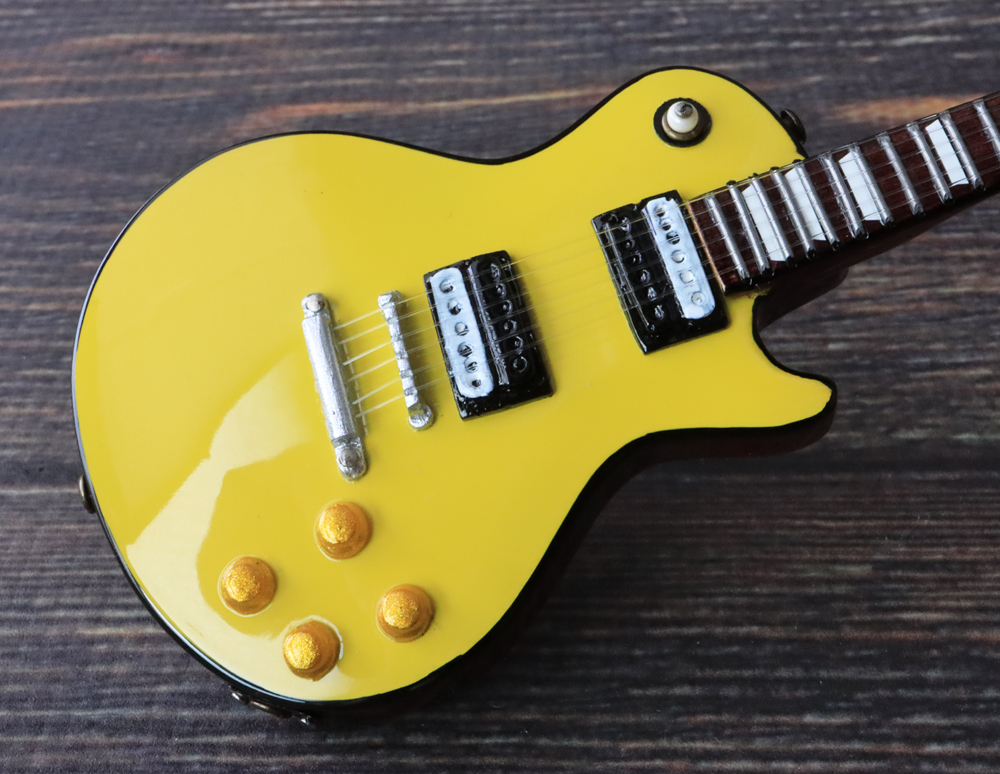 Musical Story Artist motif 1/6 15cm ミニチュア ギター 楽器 Canary Yellow レスポール画像