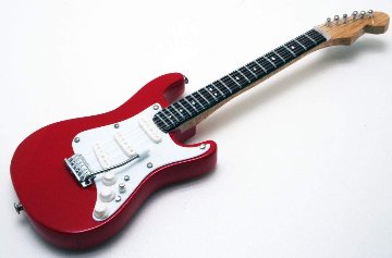 Musical Story 1/6 15cm ミニチュア ギター 楽器 ストラトキャスター レッド画像