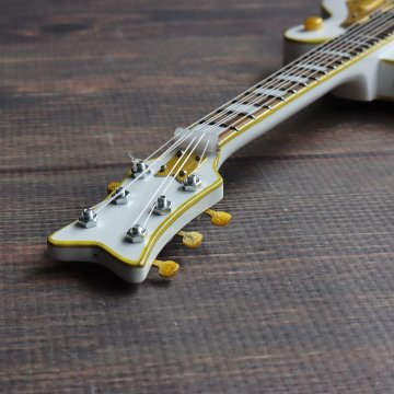 Musical Story Artist motif 1/4 ミニチュア 楽器 ギター ジョン フルシアンテ ホワイトファルコンの画像