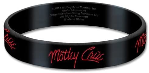 MOTLEY CRUE モトリークルー オフィシャル ロゴ ラバー ブレス バンド グッズ アクセサリーの画像