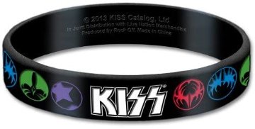 KISS キッス オフィシャル ロゴ ラバー バンド ブレス画像