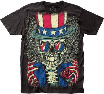 グレイトフル デッド Grateful Dead Patriotic Skelly Big Print Subway Tシャツ 【オフィシャル/公式】画像