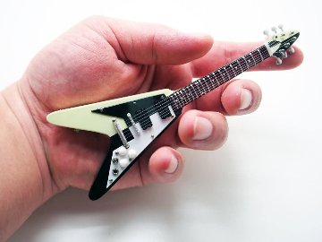 Musical Story 1/6 15cm ミニチュア ギター 楽器 レスポール ブラック画像