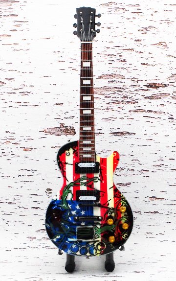E-Model 1/4 ミニチュア 楽器 ギターガンズ アンド ローゼス レスポール アメリカ国旗画像