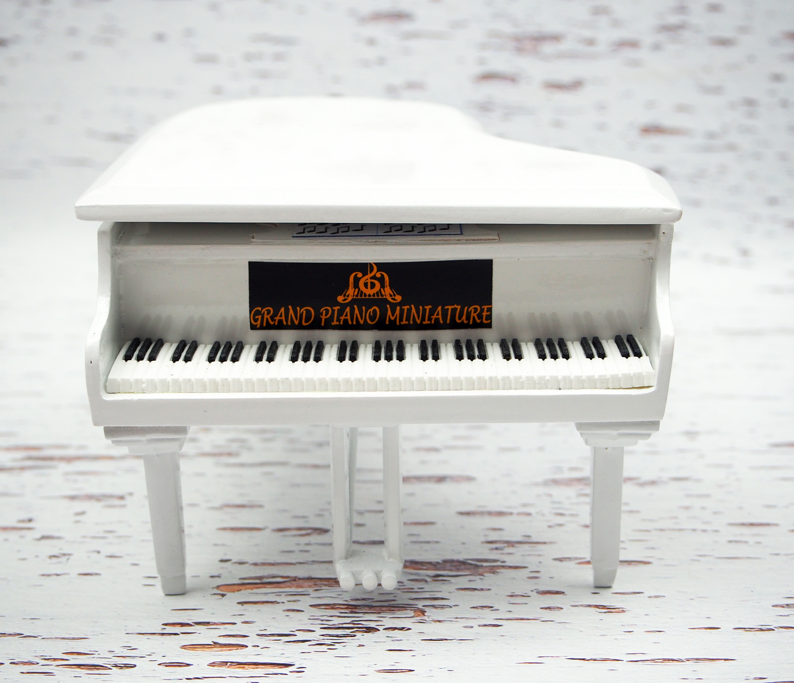 Musical Story ミニチュア 楽器 グランドピアノ ホワイト画像