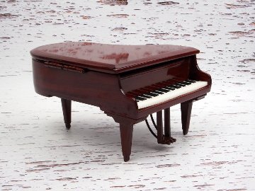 REBELLION ミニチュア 楽器 グランドピアノ ブラウン画像