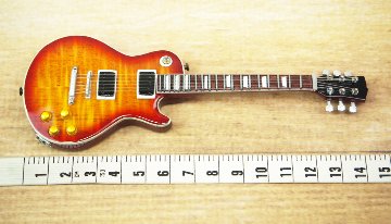 Musical Story 1/6 15cm ミニチュア ギター 楽器 レスポール フェイテッド チェリー画像