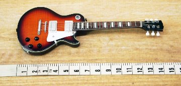 Musical Story 1/6 15cm ミニチュア ギター 楽器 レスポール ヴィンテージ サンバースト画像