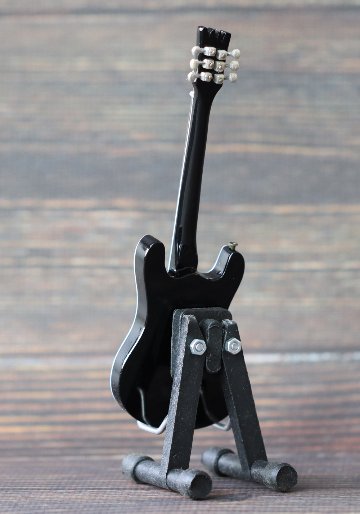 Musical Story 1/6 15cm ミニチュア ギター 楽器 モズライト ブラック画像