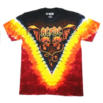 AC DC V-shaped tie-dye Tシャツの画像