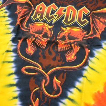 AC DC V-shaped tie-dye Tシャツの画像