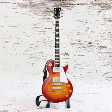 Musical Story 1/3 スケール ミニチュア ギター レスポールタイプ チェリーサンバースト (ストラップ付属）の画像