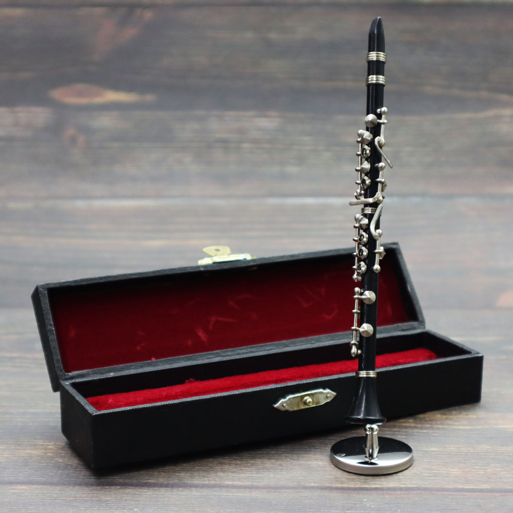 ミニチュア楽器 1/6スケール クラリネット 専用ケース＆スタンド付き