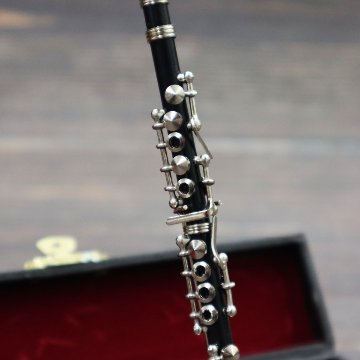 ミニチュア楽器 1/6スケール クラリネット 専用ケース＆スタンド付き の画像