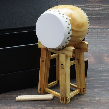 ミニチュア 和楽器 1/12 スケール 和太鼓 専用ケース＆スタンド付き