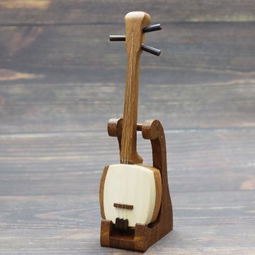 三味線　ミニチュア ミニチュア 和楽器 1/6 スケール 三味線 専用スタンド付き ｜World