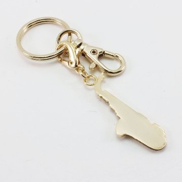 ミニチュア 楽器 アルト サックス キーホルダー ゴールドの画像