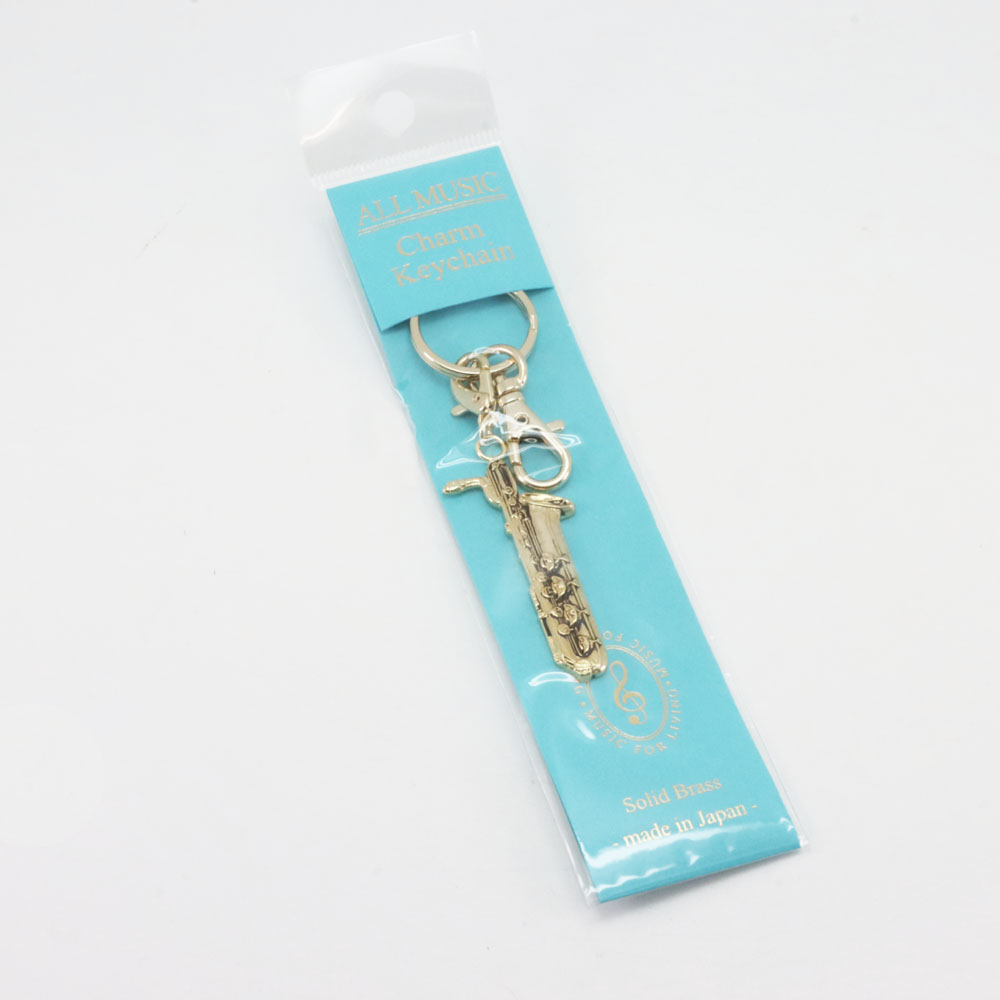 ミニチュア 楽器 バリトン サックス キーホルダー ゴールドの画像