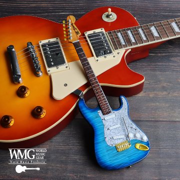 Musical Story 1/3 スケール ミニチュア 楽器 ギター 60s ストラトキャスター アクアブルーの画像
