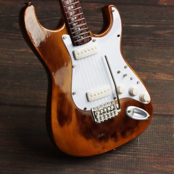 Musical Story 1/3 ミニチュア 楽器 ギター STタイプ Fake C ナチュラルメイプル レリックの画像