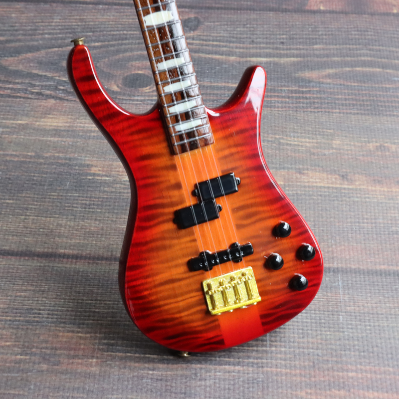 Musical Story 1/3 スケール ミニチュア 楽器 ベース ギター Amber colorの画像