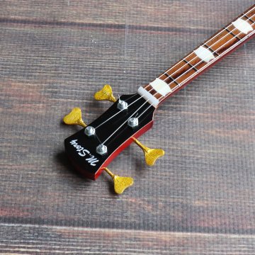 Musical Story 1/3 スケール ミニチュア 楽器 ベース ギター Amber colorの画像