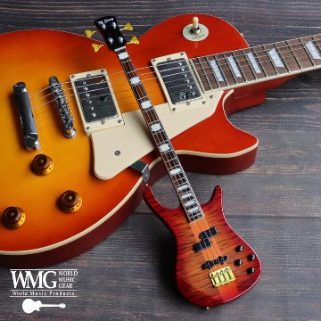 Musical Story 1/3 スケール ミニチュア 楽器 ベース ギター Amber colorの画像