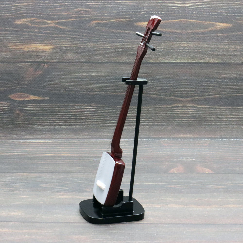 Musical Story 1/4 スケール ミニチュア 楽器 三味線 スタンド付きの画像