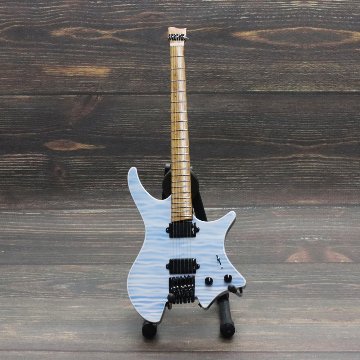 Musical Story 1/3 スケール ミニチュア 楽器 ヘッドレス ギター ライトブルーの画像