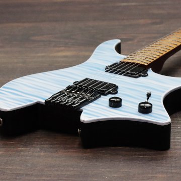 Musical Story 1/3 スケール ミニチュア 楽器 ヘッドレス ギター ライトブルーの画像