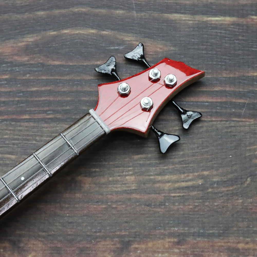 Musical Story 1/3 スケール ミニチュア 楽器 ベース ギター フレームメイプル レッドの画像