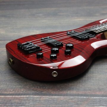 Musical Story 1/3 スケール ミニチュア 楽器 ベース ギター フレームメイプル レッドの画像